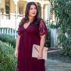 PinkBlush Maroon Maxi Dress